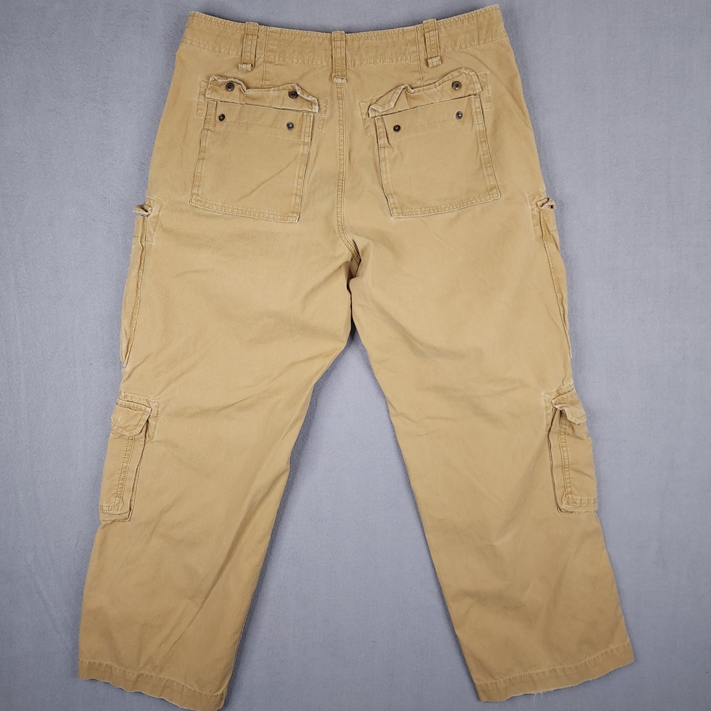 Eddie Bauer Cargo Pants Mens 36x30 Tan Khaki Cotton Workwear Gorpcore Outdoor - Picture 12 of 15